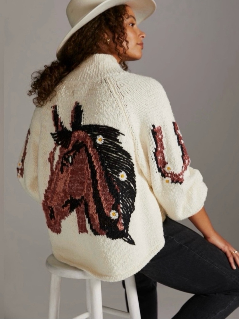 Pilcro Utility Sweater Jacket, Western Horse ANTHROPOLOGIE